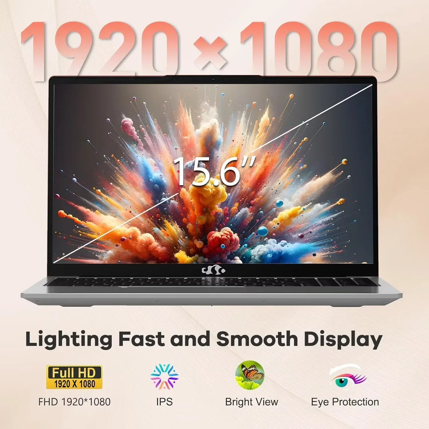 15.6'' FHD IPS Business Laptop Computer, AMD Ryzen 5 6600H(Beat R7 5700U, 6 Cores Up to 4.5GHz), 16GB DDR5 RAM 1TB SSD, Type-C 100W PD Fast Charger, Fingerprint Backlit Keyboard Wi-Fi 6 Red - Image 2