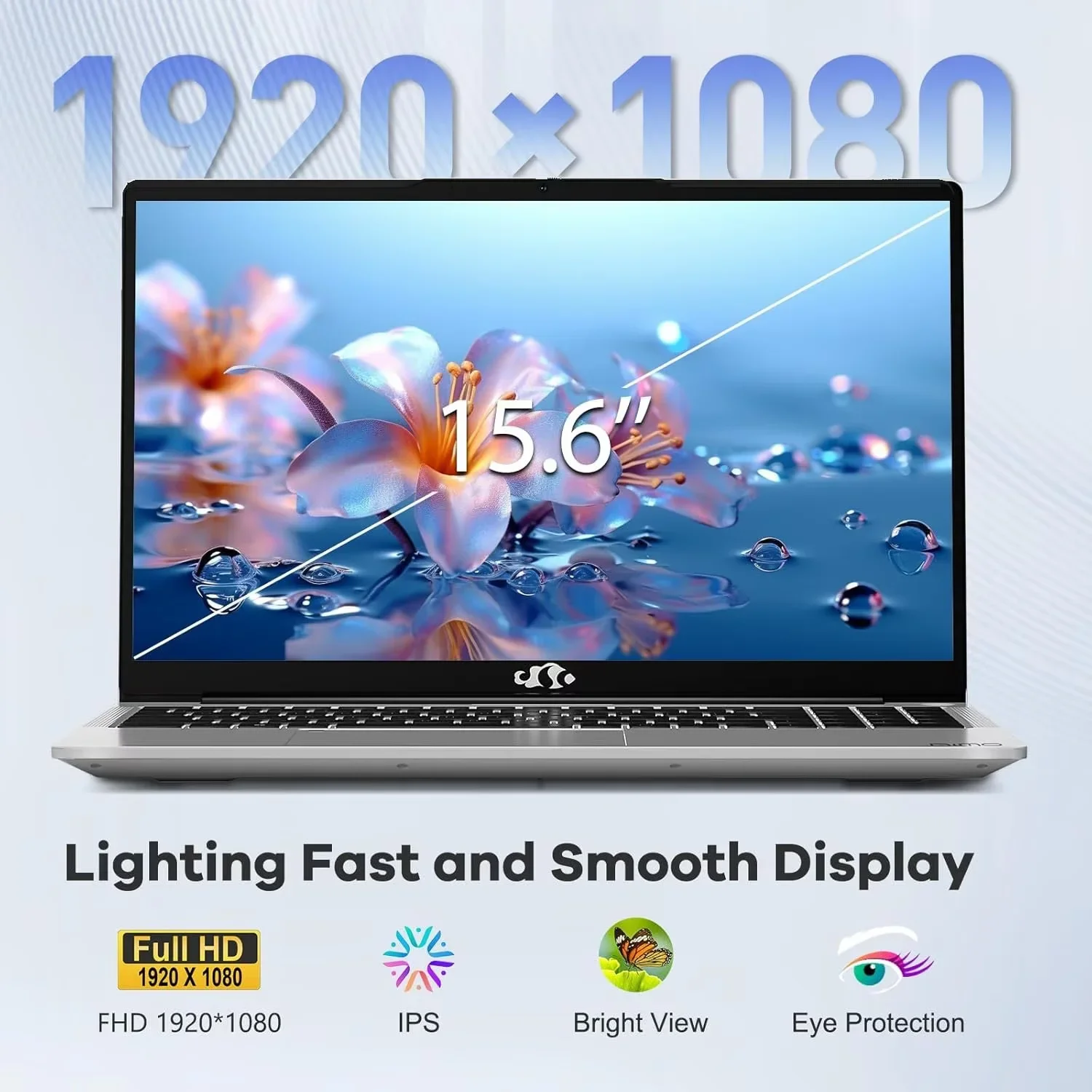 15.6'' FHD IPS Business Laptop Computer, AMD Ryzen 5 6600H(Beat R7 5700U, 6 Cores Up to 4.5GHz), 16GB DDR5 RAM 1TB SSD, Type-C 100W PD Fast Charger, Fingerprint Backlit Keyboard Wi-Fi 6 Silver - Image 3