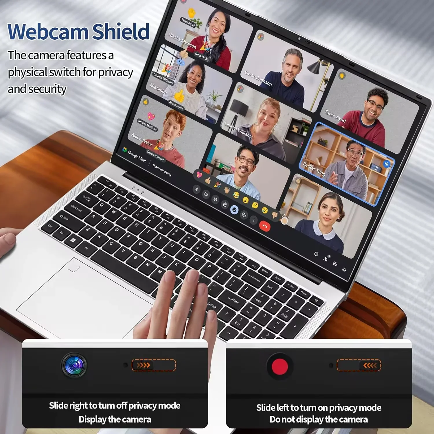 17.3" Business Laptop Windows 11 Pro Office 2024 Conference camera Type-C interface Backlit Keyboard Intel N5095 16GB RAM 1TB SSD Support Fingerprint BT 5.0 - Image 3