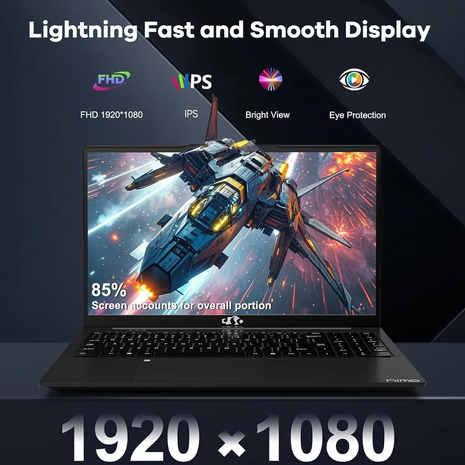 15.6" IPS FHD Business-Laptop, 8 Cores Intel i5-12450H (Beat i7-11800H, Up to 4.4GHz) 16GB RAM 1TB SSD Backlit Keyboard Computer, 100W Type C Fingerprint WiFi 6 Win 11 Black - Image 4