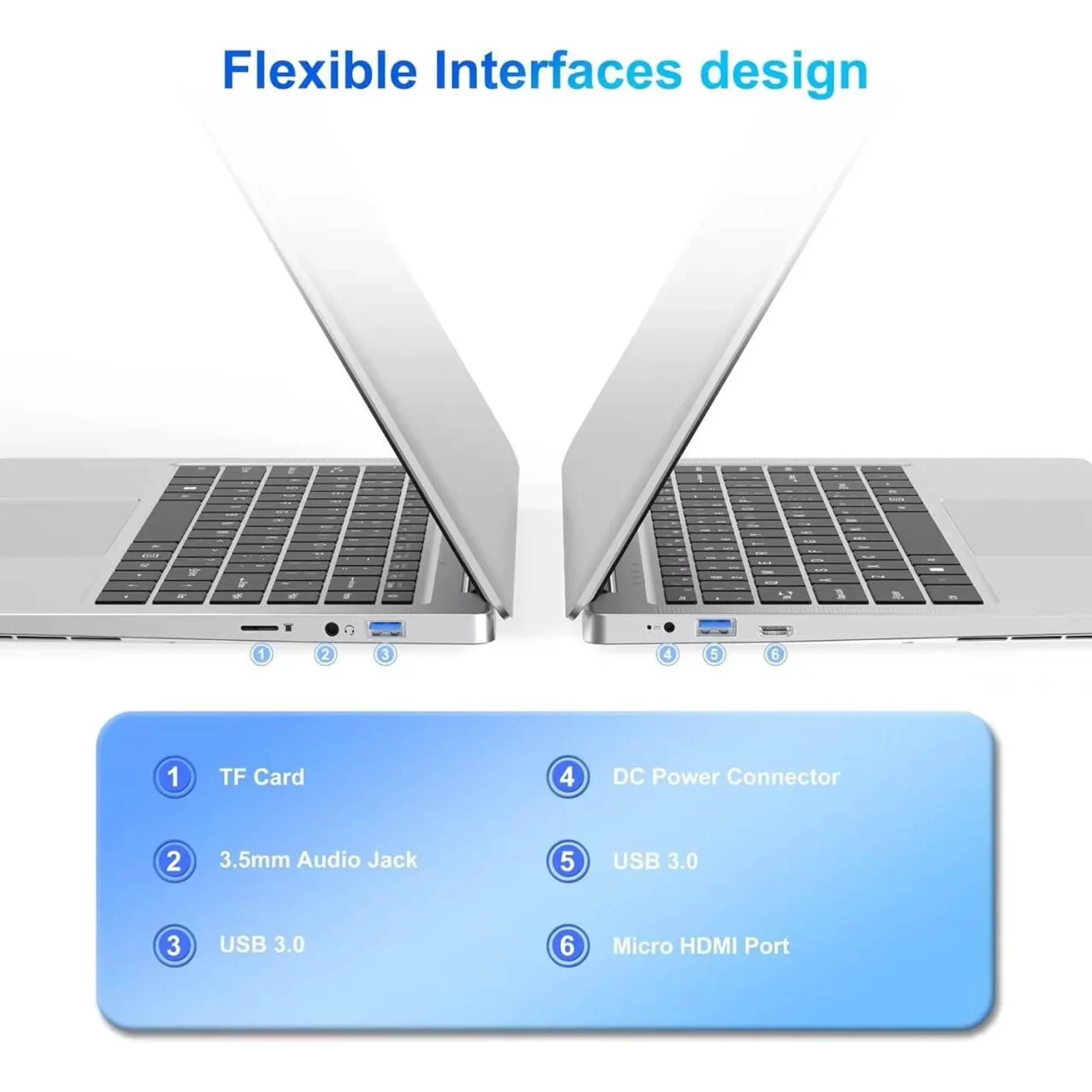 14.1" Business Laptop Computer Windows 11 Pro Office 2024 Laptops 6GB RAM 512GB SSD 2.6Ghz Privacy camera Intel Celeron N4000 Processor WiFi 5 BT4.2 Suitable for work Student Laptop - Image 4