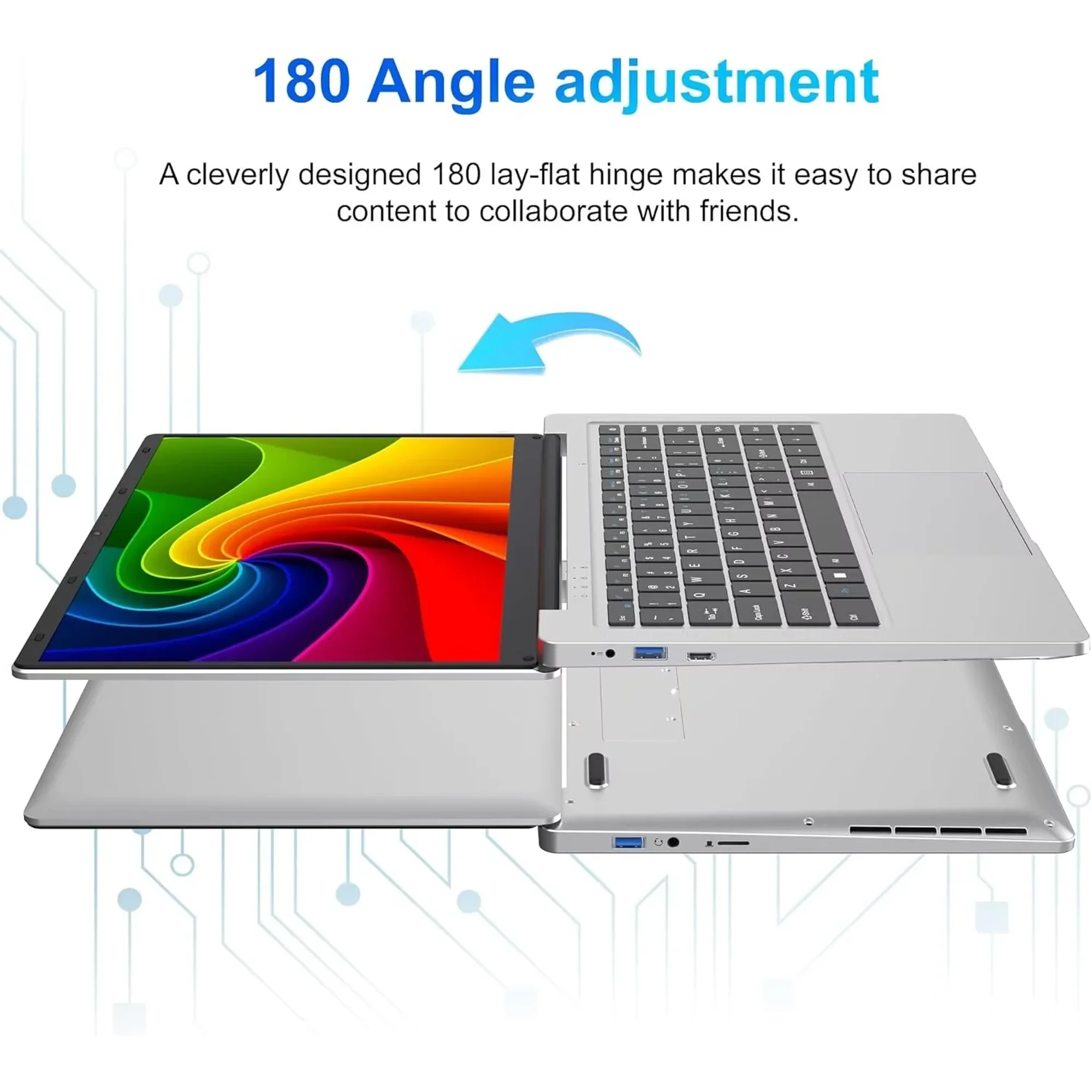 14" Windows 11 Pro Laptop Lightweight Laptop ComputerOffice 2024 Students Laptop 6GB RAM 512GB SSD Intel Celeron N4000 2.6Ghz Business Laptop - Image 5