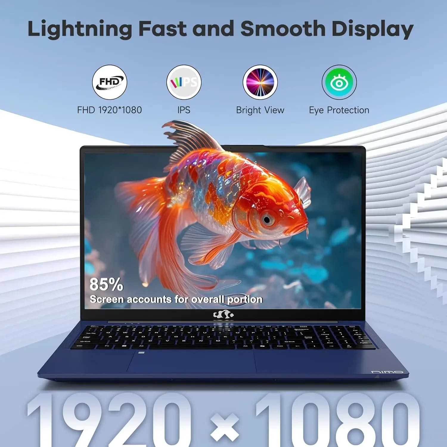 15.6" IPS FHD Business-Laptop, 8 Cores Intel i5-12450H (Beat i7-11800H, Up to 4.4GHz) 16GB RAM 1TB SSD Backlit Keyboard Computer, 100W Type C Fingerprint WiFi 6 Win 11 Blue - Image 6