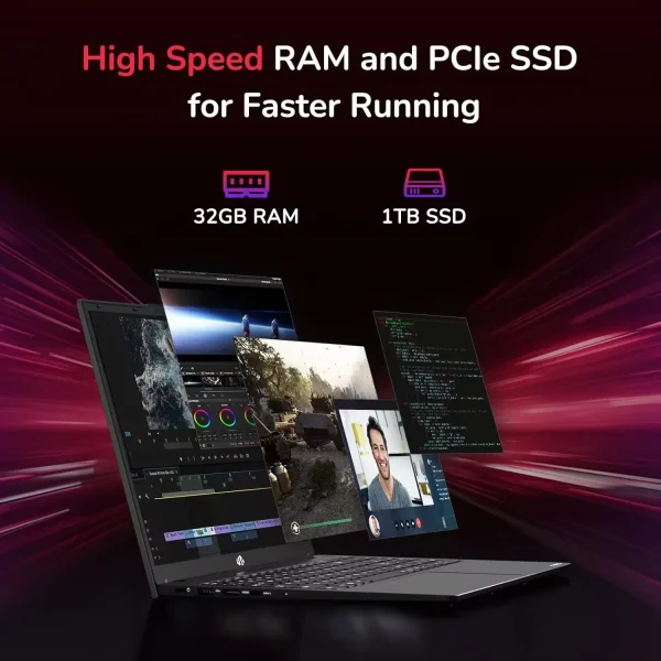 15.6" IPS FHD 2025 Gaming Laptop 8 Cores AMD Ryzen 7 6800H(Beat Intel i7-12700H, Up to 4.7GHz) 32GB DDR5 RAM 1TB SSD AMD Radeon 680M GPU-Computer 100W Type-C Backlit Keyboard Fingerprint Black - Image 7