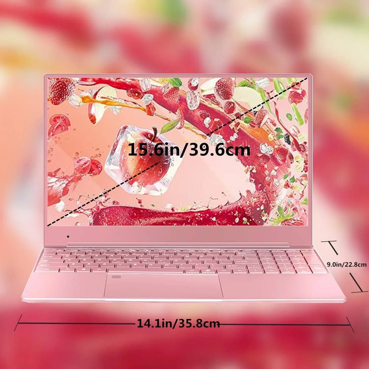 15.6" Business Laptop, Office 2024,Windows 11 Pro, 2.9 GHz Intel Celeron N5095, 16GB RAM 1TB SSD, Ultra-Thin and Lightweight student Computer, Backlit Keyboard, WiFi 5, BT 5.0(Pink) - Image 7