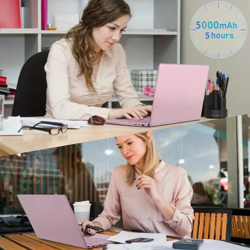 15.6 Pink Laptop, Windows 11 Pro, Office 2024 Intel Celeron ADL-N5095, 16GB RAM, 512GB SSD, Ultra-Thin and Lightweight student Notebook PC Computer for Work, Backlit Keyboard, WiFi 5, BT 5.0 - Image 7
