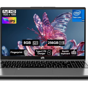 15.6" Student-Laptop, 13th Gen Intel N150,8GB RAM 256GB SSD(Beat to i3-1115G4, Up to 3.6GHz), Backlit Keyboard Fingerprint FHD Computer Wi-Fi 6 BT5.2 65W Type-C