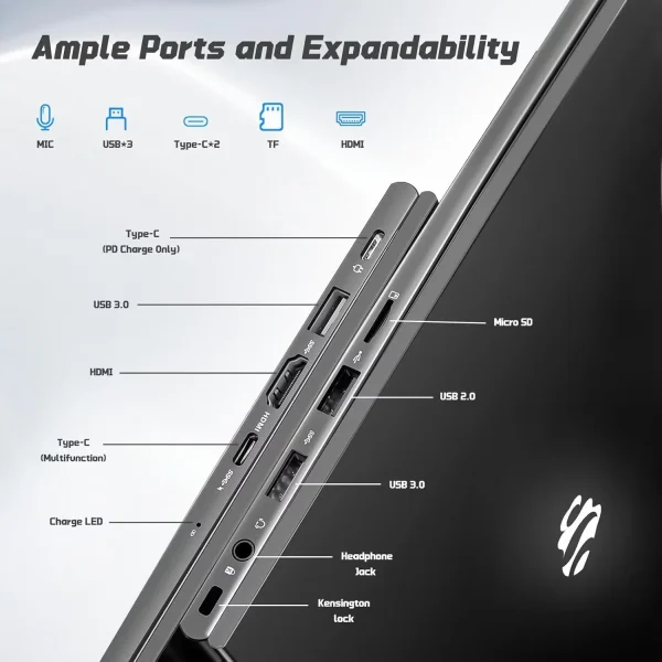 15.6" Student-Laptop, 13th Gen Intel N150,8GB RAM 512GB SSD(Beat to i3-1115G4, Up to 3.6GHz), Backlit Keyboard Fingerprint FHD Computer Wi-Fi 6 BT5.2 65W Type-C - Image 7