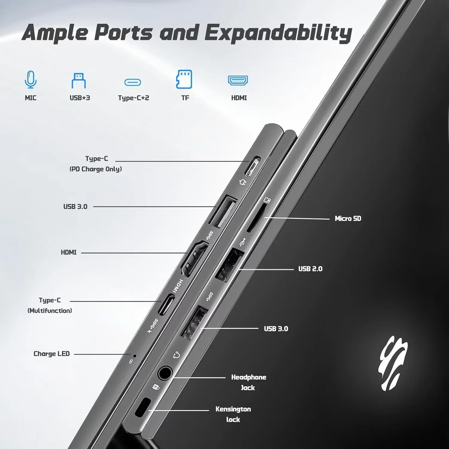 15.6" Student-Laptop, 13th Gen Intel N150,8GB RAM 512GB SSD(Beat to i3-1115G4, Up to 3.6GHz), Backlit Keyboard Fingerprint FHD Computer Wi-Fi 6 BT5.2 65W Type-C - Image 7