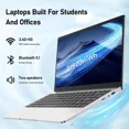 RULY 14.1" Business Laptop Computer Office 2024 Windows 11 Pro FHD IPS Display 2-2.5 GHz Intel Celeron N3060 CPU DDR4 6GB RAM 192GB Storage MicroSD for Work (Silver) - Image 4