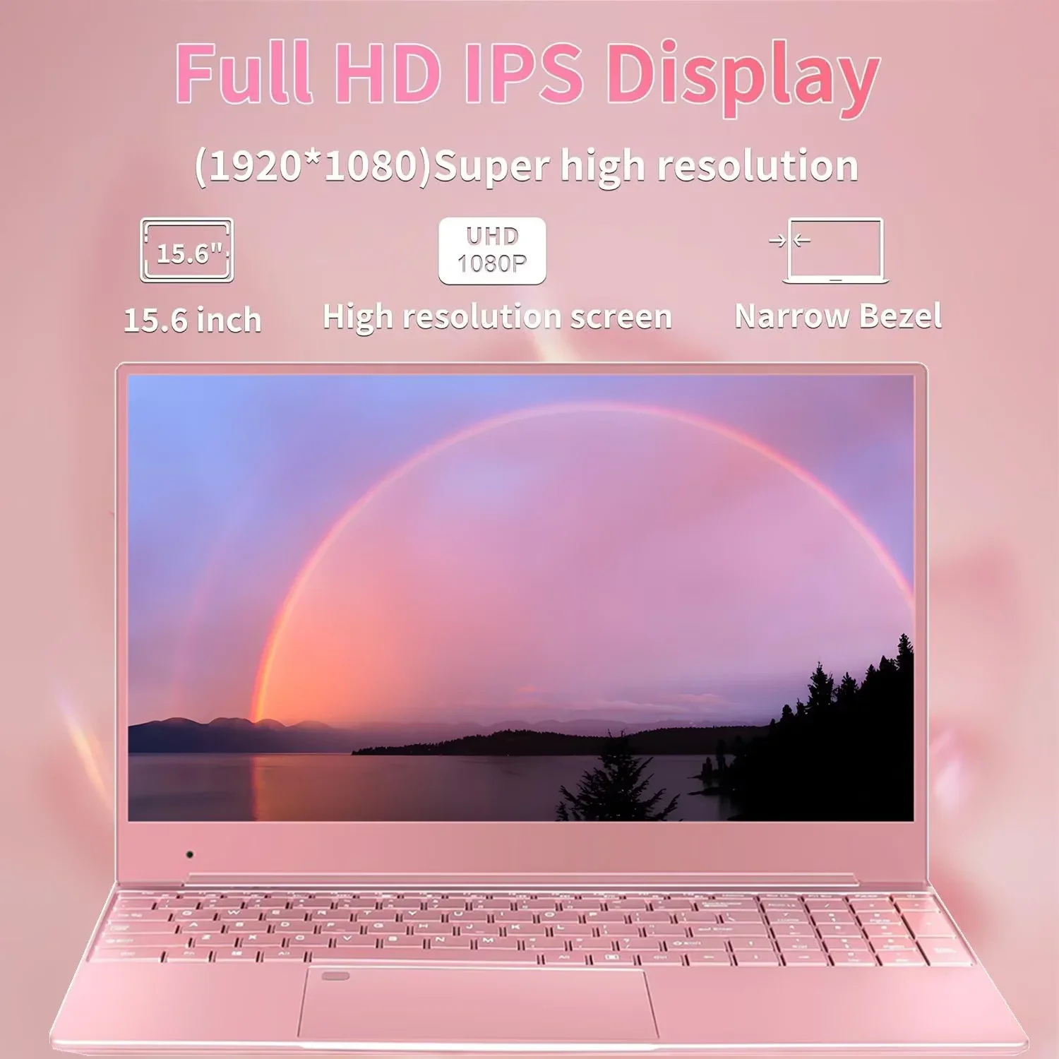 15.6" Business Laptop Computer Office 2024 Student Laptop Computer Windows 11 Pro 16GB RAM 512GB SSD 2.9 GHz Intel Celeron N5095 Backlit Keyboard WiFi 5 BT 5.0 conference camera - Image 3