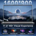 17.3" Ultra-thin Laptop Business Laptop Computer Office 2024 Windows 11 Pro Conference camera 8GB RAM 256GB SSD Intel N5095 Backlit Keyboard Type-C Fingerprint BT 5.0 - Image 6