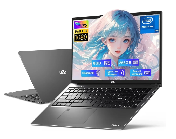 17.3" IPS FHD-Student-Laptop- 8GB RAM 256GB SSD, Intel Pentium 4 Cores N100(Beat i3-1115G4, Up to 3.4GHz) Computer with 65W Type-C 2 Years Warranty Fingerprint Backlit Keyboard Wi-Fi 6 BT5.2