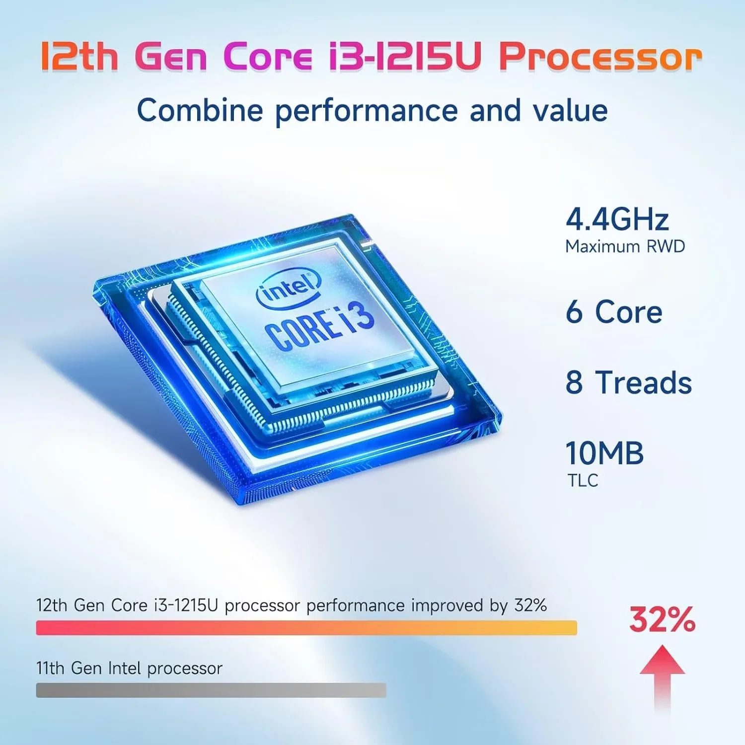 17.3" IPS FHD-Business-Laptop Intel 6 Core i3-1215U 32GB RAM 1TB SSD (Beat i5-1135G7 Up to 4.4GHz) Computer with 65W Type C Fingerprint Backlit Keyboard Wi-Fi 6 Numpad Win 11 - Image 2