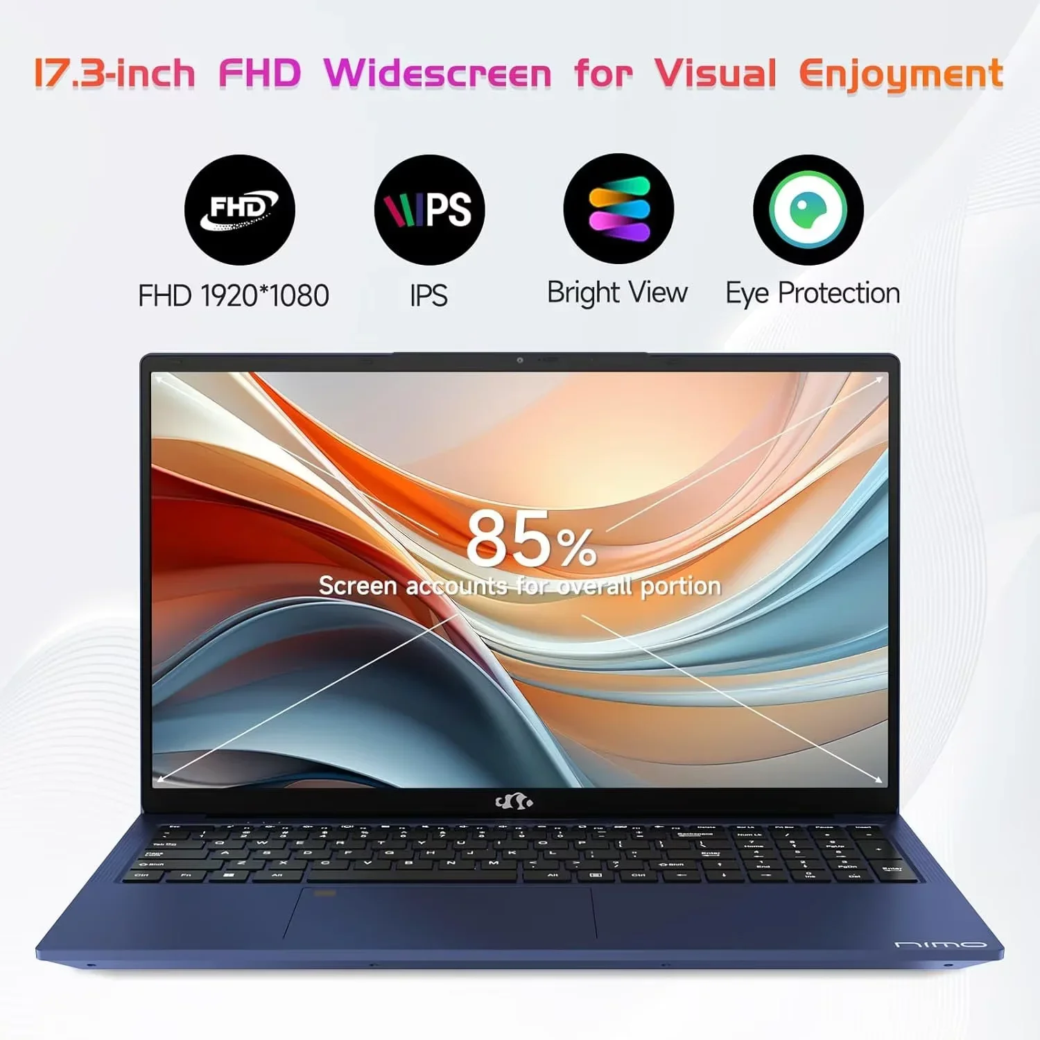 17.3" IPS FHD-Business-Laptop Intel 6 Core i3-1215U 32GB RAM 1TB SSD (Beat i5-1135G7 Up to 4.4GHz) Computer with 65W Type C Fingerprint Backlit Keyboard Wi-Fi 6 Numpad Win 11 - Image 3