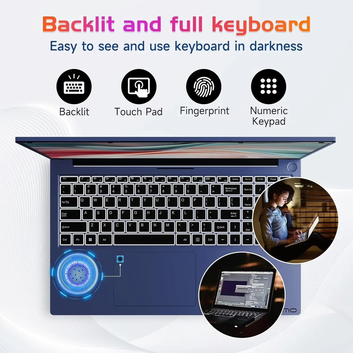 17.3" IPS FHD-Business-Laptop Intel 6 Core i3-1215U 32GB RAM 1TB SSD (Beat i5-1135G7 Up to 4.4GHz) Computer with 65W Type C Fingerprint Backlit Keyboard Wi-Fi 6 Numpad Win 11 - Image 4