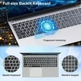 17.3" Ultra-thin Laptop Business Laptop Computer Office 2024 Windows 11 Pro Conference camera 16GB RAM 1TB SSD Intel N5095 Backlit Keyboard Type-C Fingerprint BT 5.0 - Image 2