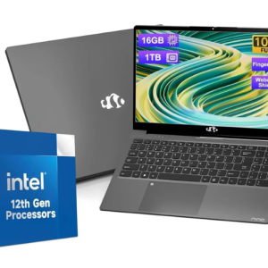 15.6'' FHD IPS Laptop, 16GB RAM 1TB SSD, Intel Pentium Quad-Core N100 Processor, Type-C 65W PD Fast Charger, Win 11 Fingerprint Backlit Keyboard Wi-Fi 6 Student notebooks Gray