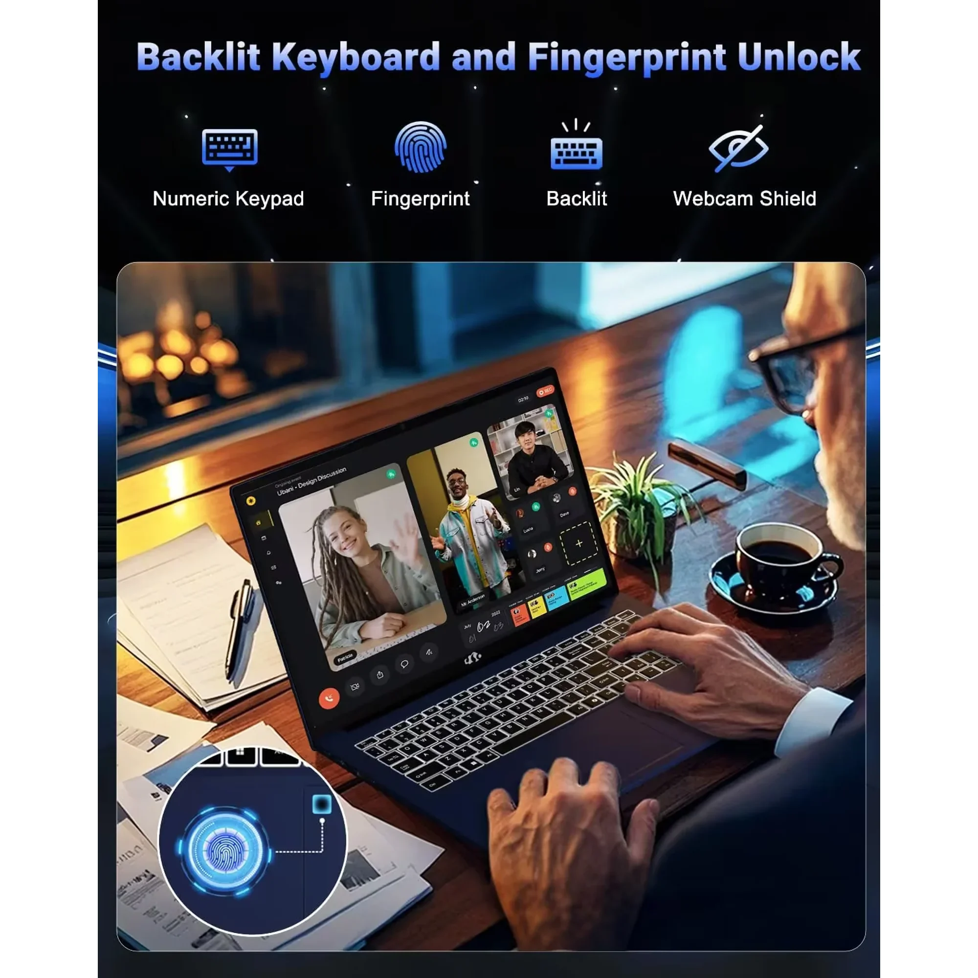 17.3" IPS FHD New Gaming Laptop, AMD Ryzen 7 8745HS 16GB DDR5 RAM 1TB SSD ( up to 4.9GHz) Radeon 780M Graphics Business Computer with 100W Type-C Backlit Keyboard, Fingerprint USB-C 4.0 - Image 6