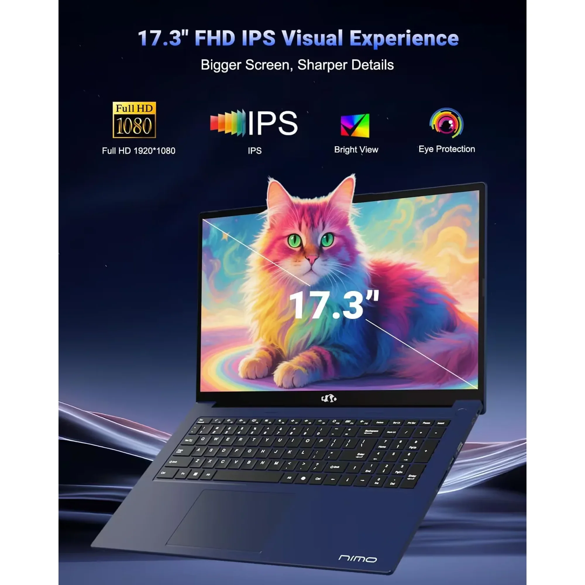 17.3" IPS FHD New Gaming Laptop, AMD Ryzen 7 8745HS 16GB DDR5 RAM 1TB SSD ( up to 4.9GHz) Radeon 780M Graphics Business Computer with 100W Type-C Backlit Keyboard, Fingerprint USB-C 4.0 - Image 7