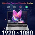 2025 Newest Laptop, 15.6-Inch FHD Display Laptop with Intel Quad Core-12th N100(Up to 3.4GHz), 16GB RAM 1TB ROM Business Laptop Computer, Fingerprint, Type C, Windows 11 Home(red) - Image 5