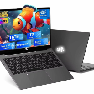 2025 Newest Laptop, 15.6-Inch FHD Display Laptop with Intel Quad Core-12th N100(Up to 3.4GHz), 16GB RAM 1TB ROM Business Laptop Computer, Fingerprint, Type C, Windows 11 Home(Gray)