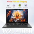 2025 Newest Laptop, 15.6-Inch FHD Display Laptop with Intel Quad Core-12th N100(Up to 3.4GHz), 16GB RAM 1TB ROM Business Laptop Computer, Fingerprint, Type C, Windows 11 Home(Gray) - Image 2