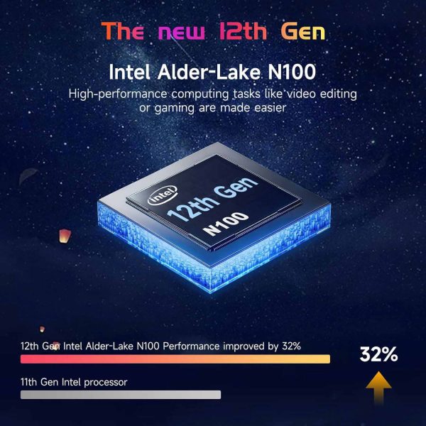 2025 Newest Laptop, 15.6-Inch FHD Display Laptop with Intel Quad Core-12th N100(Up to 3.4GHz), 16GB RAM 1TB ROM Business Laptop Computer, Fingerprint, Type C, Windows 11 Home(pink) - Image 8